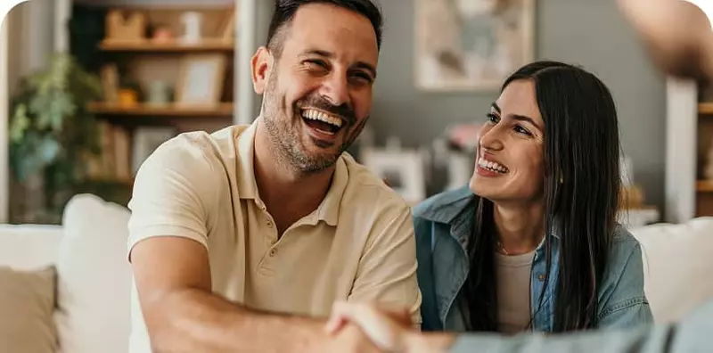 Man and woman in meeting