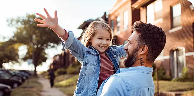 Man holding child
