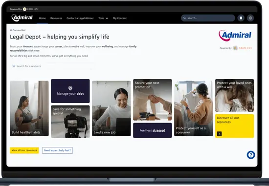 Laptop showing platform homepage