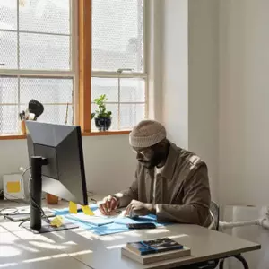 Man working at desk