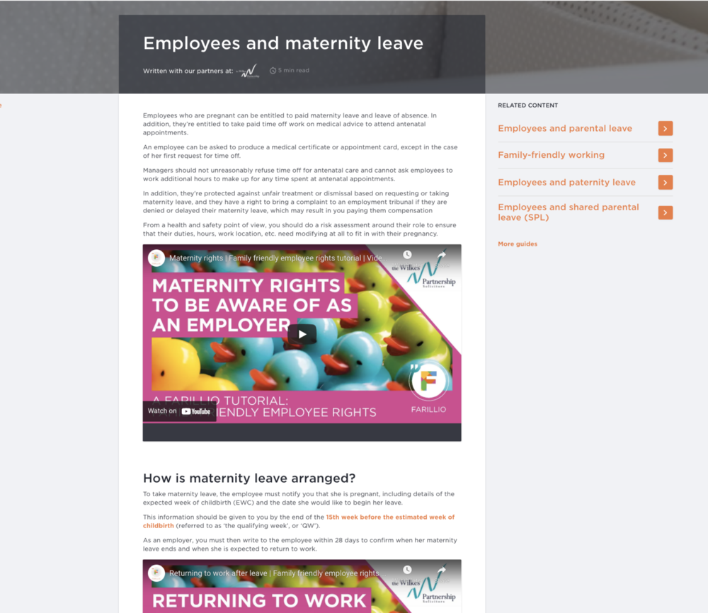 Employees and Maternity Leave